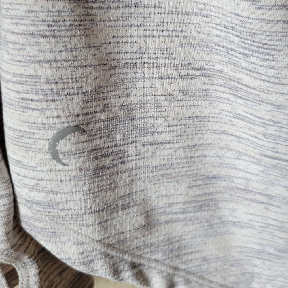 Zyia Active Split Back Long Sleeve Heathered Whit… - image 5